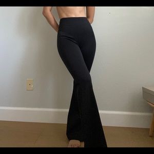 Black High Waist Flared Pant